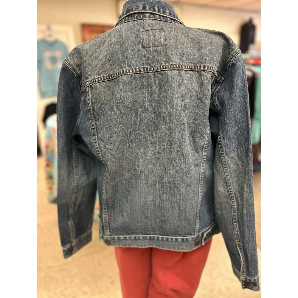 1926 Classic Medium Wash Denim Jacket Button Front Jean Coat BlueSize M - Picture 4 of 6